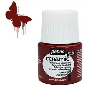 PEBEO Peinture - Pébéo - Ceramic grenat - 45ml - Brillant - Rouge pas cher