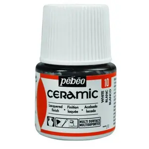 Comparateur de prix : Peinture céramique décorative et résistante à FROID PEBEO 10 BLANC 45ml
