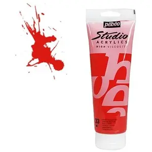 Comparateur de prix : PEBEO Acrylic Studio de 250 ml Rouge Cadmium Imit.