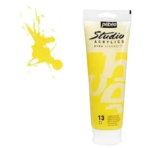 Comparateur de prix : Pebeo Studio Acrylics - jaune azo clair - couleur 13 - 250 ml