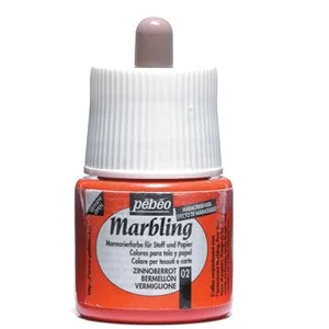 Comparateur de prix : Pébéo Marbling peinture - Vermillon 45 ml - couleur 02