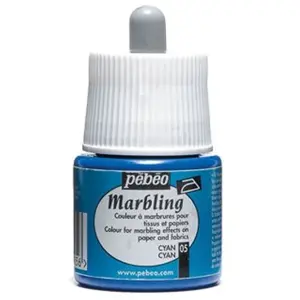 Peinture Pébéo Marbling - 45 ml - Plusieurs coloris disponibles 05 Cyan pas cher