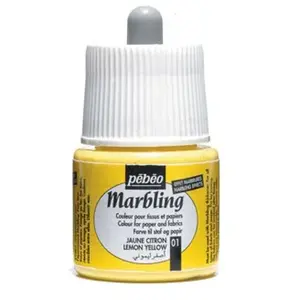 Pébéo Marbling peinture - Jaune citron 45 ml - couleur 01 pas cher