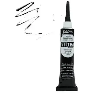 Comparateur de prix : PEBEO Vitrea 160 Relief 20ml Noir d'encre