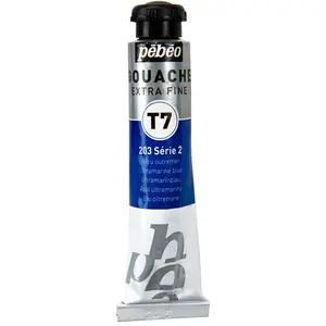Comparateur de prix : Pébéo Peinture Gouache 1 Tube de 20 ml Bleu Outremer 121-203