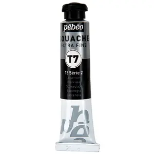 Comparateur de prix : Pébéo Peinture Gouache 1 Tube de 20 ml Laque Noire