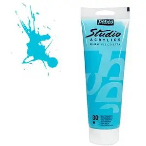 Comparateur de prix : PEBEO Peinture acrylique - Pébéo - Studio Acrylic - Bleu turquoise - 100 ml - Satiné