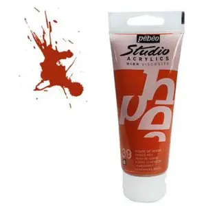 Comparateur de prix : PEBEO PÉBÉO Lot de 3 Peintures Studio Acrylique Tube Rouge de Venise 100 ml
