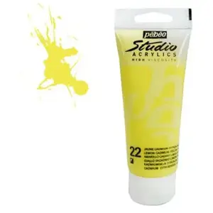Comparateur de prix : Peinture Acrylique - Pébéo - Studio - Jaune Citron - 100 ml - Satiné
