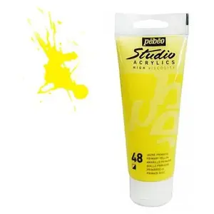 Comparateur de prix : PEBEO Peinture Acrylique - Pébéo - Studio - Jaune Primaire - 100 ml - Satiné