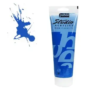 Comparateur de prix : PEBEO Peinture Acrylique - Pébéo - Studio - Cyan Primaire - 100 ml - Satiné