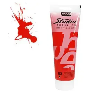 Comparateur de prix : PEBEO Pébéo 837053 Studio Acrylique Tube Rouge Cadmium Foncé Imitation 100 ml