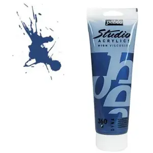 Comparateur de prix : PEBEO Studio acrylics HV - couleur 360 : bleu noir iridescent - 100 ml