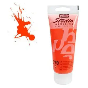 Comparateur de prix : PEBEO Peinture acrylique - Pébéo - Orange fluo - 100 ml - Haute viscosité - Satinée