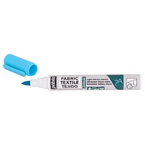 Comparateur de prix : Pébéo 803475 7A Marqueur tissus pointe pinceau 1 mm Bleu fluo