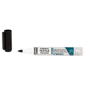 Comparateur de prix : Pébéo Pebeo 803414 7A Marqueur tissus pointe pinceau 1 mm Noir