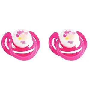 Comparateur de prix : dBb Remond Pack de 2 Sucettes Physiologique 1er Age Silicone Fleurs Ro...