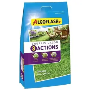Engrais Gazon - ALGOFLASH NATURASOL - 3 Actions - 10 kgVendu parcarrefour