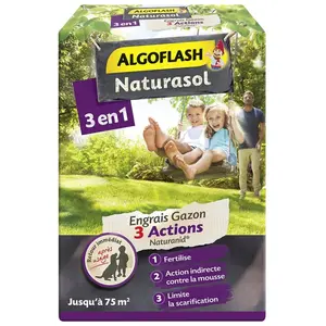 Comparateur de prix : ALGOFLASH NATURASOL Engrais gazon 3 actions Naturanid - 3 kg