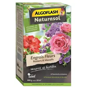 Comparateur de prix : ALGOFLASH NATURASOL Engrais Rosiers et Plantes Fleuries 800gr