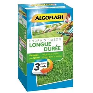 Comparateur de prix : ALGOFLASH Engrais Gazon Longue durée 3 mois - 3,6kg