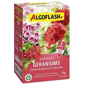 Comparateur de prix : Engrais Géraniums, Fleurs de Massifs et Balcons - NATURASOL - 1 kg
