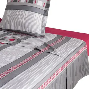 Origin Drap plat imprimé CORENTIN en lyocell gris