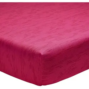 Origin Drap housse imprimé CORENTIN en lyocell rouge pas cher