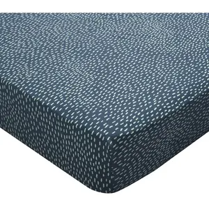 Origin Drap housse imprimé en lyocell Jade bleu pas cher