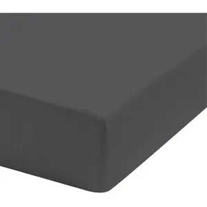 Origin Drap housse en bambou gris 160x200 pas cher