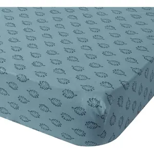 ITC Drap Housse imprimé en Bambou, Iris, 160 x 200cm, Origin pas cher