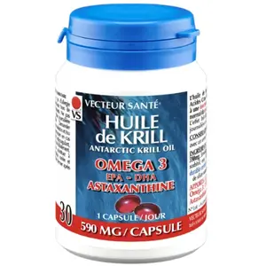 Vecteur Santé Huile de Krill Confort visuel 30 comprimés pas cher