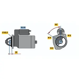 Démarreur DW(R)12V1,7KW Bosch DW(R)12V1,7KW pas cher