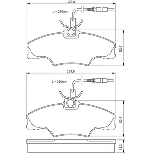 BOSCH Plaquettes de frein X4 pour PEUGEOT: 406 (Ref: 0 986 424 227)