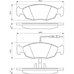 BOSCH Plaquettes de frein X4 pour PEUGEOT: 306 (Ref: 0 986 461 764) pas cher