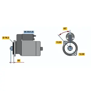 BOSCH Démarreur pour VOLKSWAGEN: Golf Cabriolet, Tiguan, Golf, Passat, Eos, Jetta, Scirocco, New Beetle, CC (Ref: 0 001 121 402)Vendu paroscaro