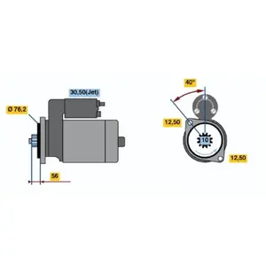 Démarreur 0 001 121 016 Bosch Audi Bosch Db(L)12v1,1kw pas cher
