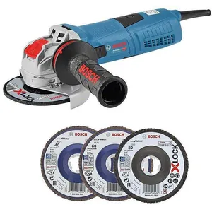 BOSCH Meuleuse X-LOCK 125mm 1300W GWX 13-125S + 3 disques - 0615990L0U pas cher