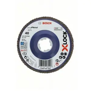 Comparateur de prix : Disque a lamelles BOSCH® droite ac insert X - Lock diam. 115 mm K40
