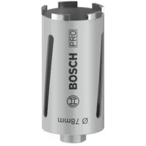 Comparateur de prix : Bosch 2608587324 Couronne de forage à sec diamantée G 1/2" 78 mm 150 mm 5 segments 7 mm