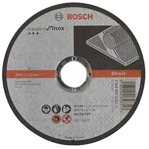 Disque à tronçonner BOSCH - Standard Inox Rapido 125X1.6 MM pas cher