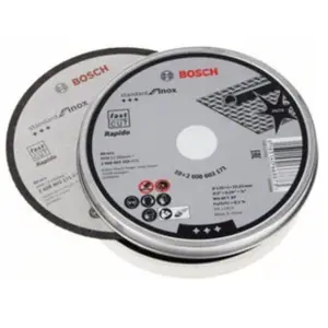 Comparateur de prix : Disque à tronçonner BOSCH Inox Ø125mm - 10 pieces - 2608603255 TU