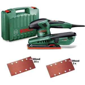 Comparateur de prix : BOSCH Ponceuse vibrante PSS 250 AE + 25 abrasifs