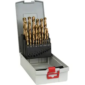 Comparateur de prix : Bosch - Jeu de forets pour métaux Coffret ProBox HSS-TiN 1-13 mm 25 pièces