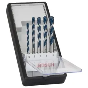 Comparateur de prix : Forets à  Béton Robust Line Cyl-5, Set De 5 Pièces (4/ 5/ 6/ 6/ 8 Mm) Bosch 2608588165