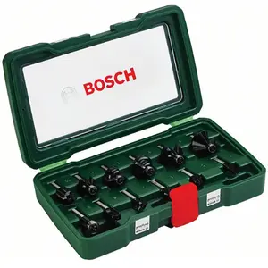 Comparateur de prix : Fraises - BOSCH - Coffret de 12 - Carbure de tungstène - Coupe nette