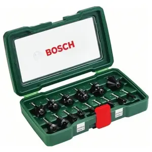Comparateur de prix : Coffret de fraises - BOSCH - 2607019468 - 15 pcs - Carbure - Queue 1/4"