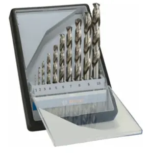 Comparateur de prix : Coffret de 10 forets à métaux HSS-G BOSCH 2607010535 Robust Line