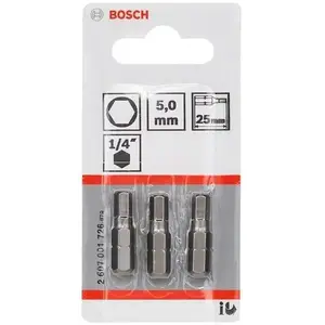 Embouts 6 pans T5L25 sachet de 3 Bosch