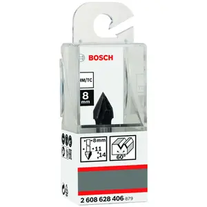 Comparateur de prix : Bosch 1 Fraises Ã Rainurer Droit En V, Ã Deux Tranchants, Carbure